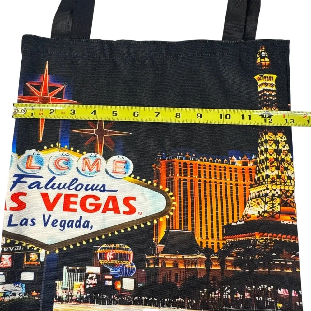 Las Vegas Souvenir‎ Tote Bag Photo Frame Keychain Set Iconic Strip Night Scene